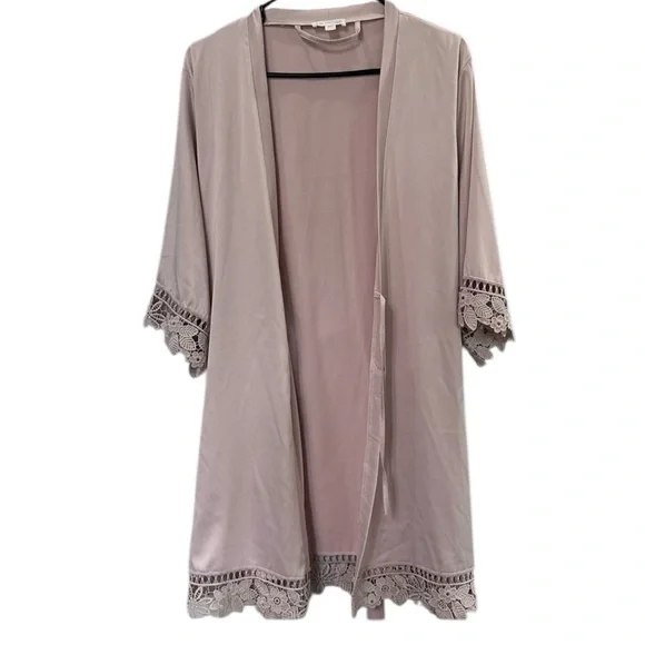 Le Rose Bridesmaid Light Pink Lace Robe Size M/L - Picture 4 of 6